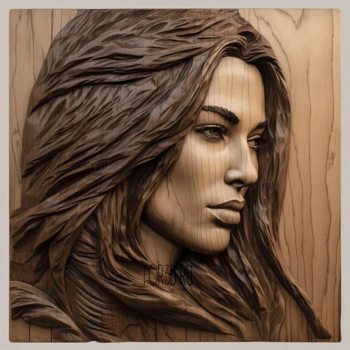 Megan Fox 1 stl model for CNC